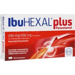 Verpackung von Schmerztabletten mit Ibuprofen und Paracetamol.